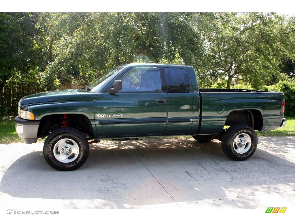 2001 Ram 1500 SLT Club Cab 4x4 - Forest Green Pearl / Mist Gray photo #4