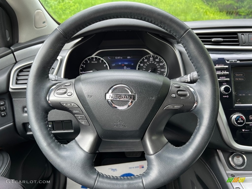 2019 Nissan Murano SL Graphite Steering Wheel Photo #145997189