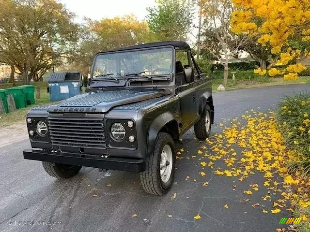 Dark Grey Metallic 1987 Land Rover Defender 90 Soft Top Exterior Photo #145997720