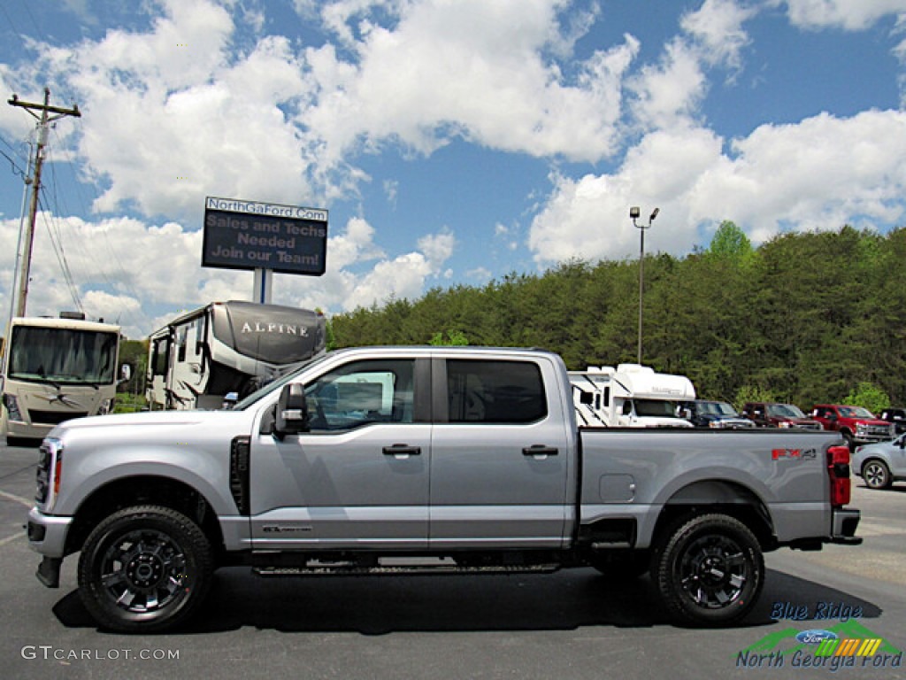 2023 F250 Super Duty STX Crew Cab 4x4 - Iconic Silver Metallic / Medium Dark Slate photo #2