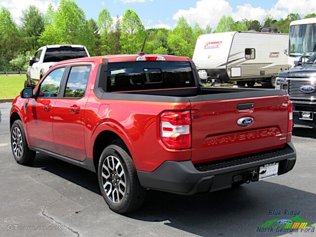 2023 Maverick Lariat AWD - Hot Pepper Red Metallic / Desert Brown photo #3