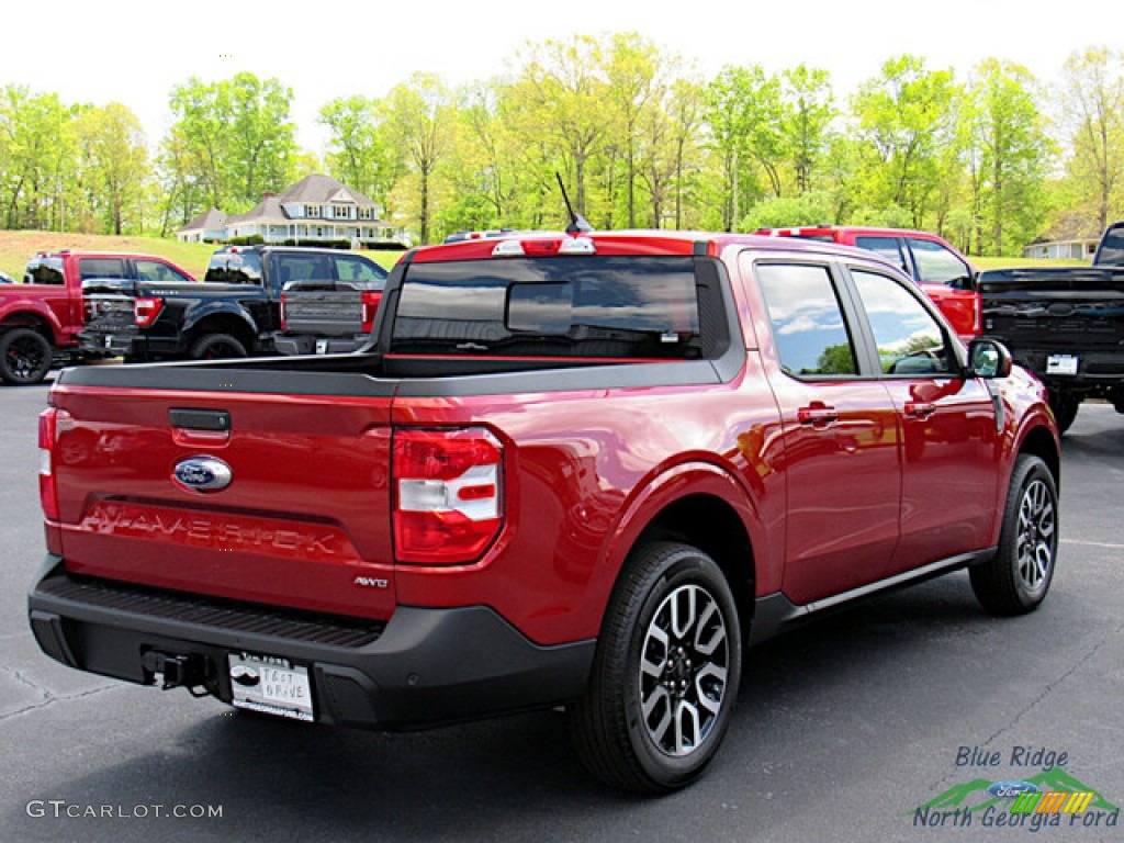 2023 Maverick Lariat AWD - Hot Pepper Red Metallic / Desert Brown photo #5