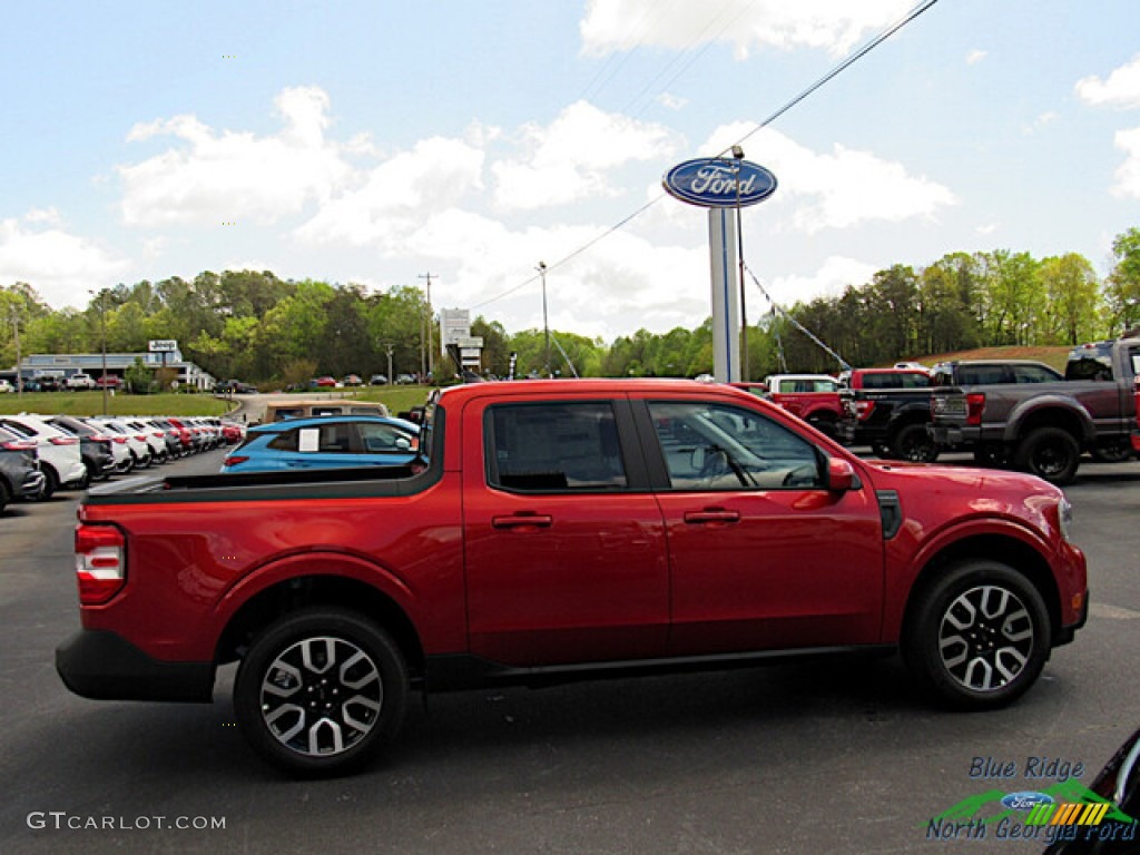 2023 Maverick Lariat AWD - Hot Pepper Red Metallic / Desert Brown photo #6