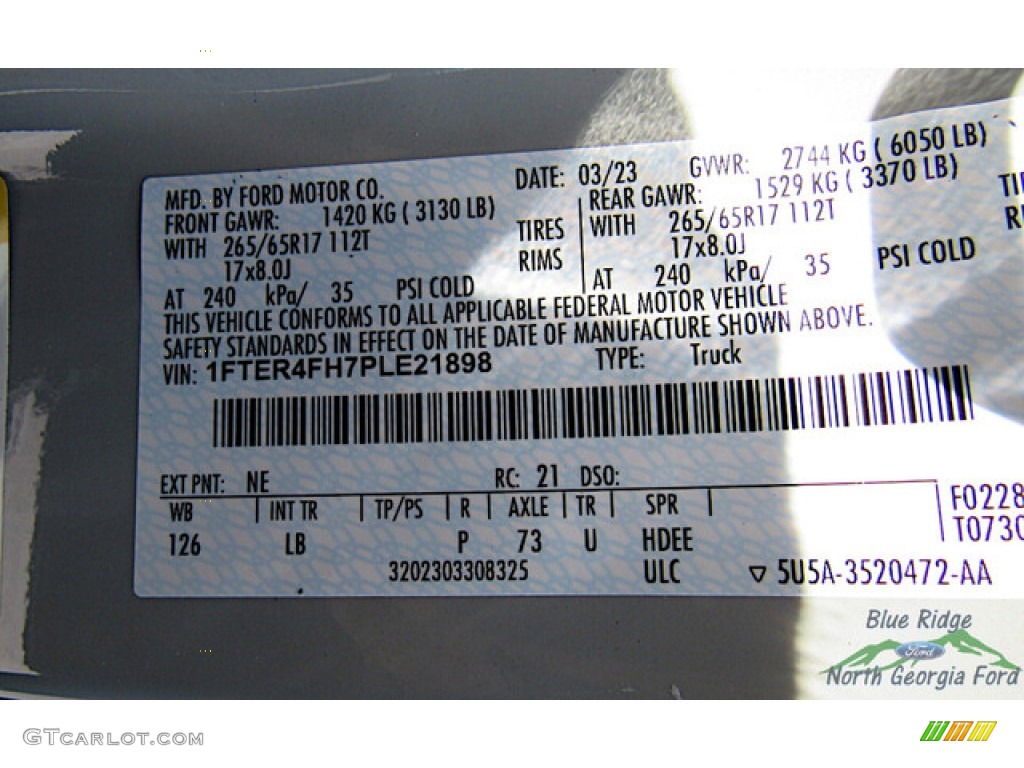 2023 Ranger XLT SuperCrew 4x4 - Cactus Gray / Medium Stone photo #25