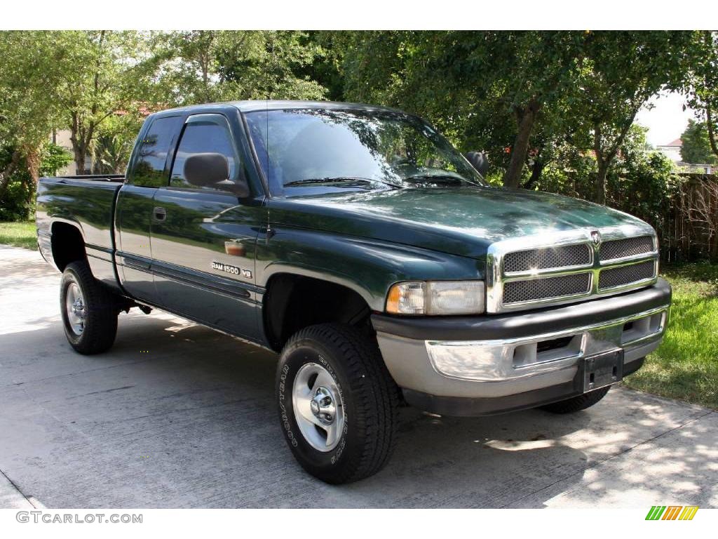 2001 Ram 1500 SLT Club Cab 4x4 - Forest Green Pearl / Mist Gray photo #18