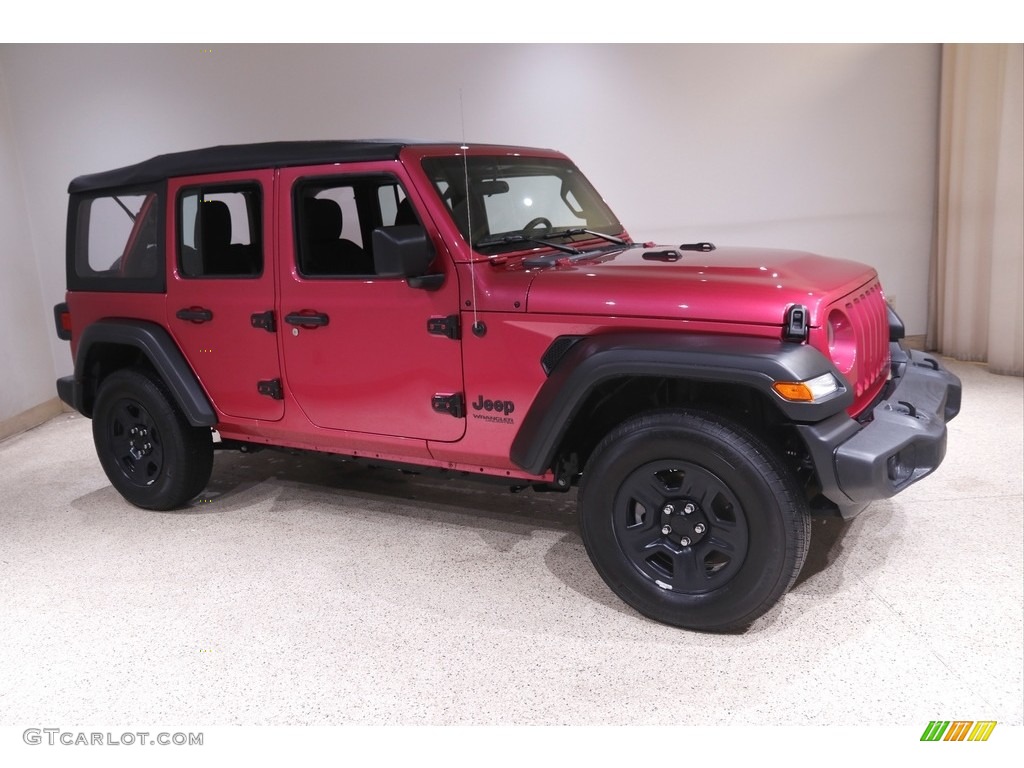 Limited Edition Tuscadero Pearl 2022 Jeep Wrangler Unlimited Sport 4x4 Exterior Photo #146000458