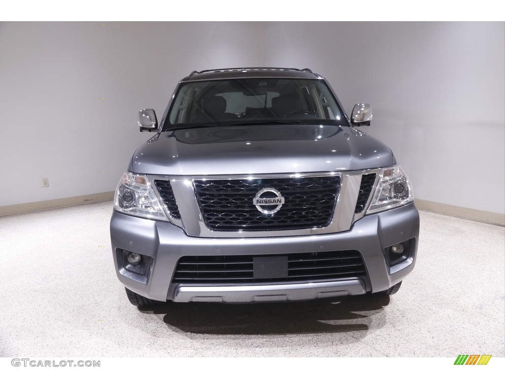 2019 Armada Platinum 4x4 - Gun Metallic / Charcoal photo #2