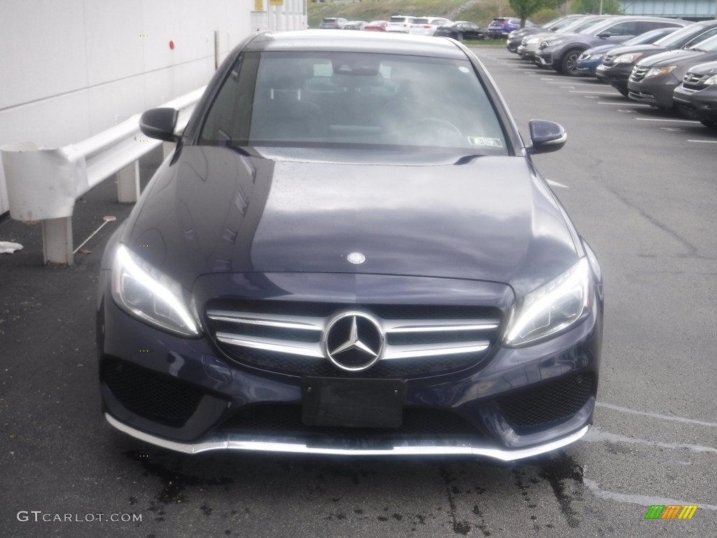 2016 C 300 4Matic Sedan - Lunar Blue Metallic / Black photo #5