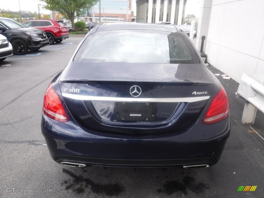 2016 C 300 4Matic Sedan - Lunar Blue Metallic / Black photo #8