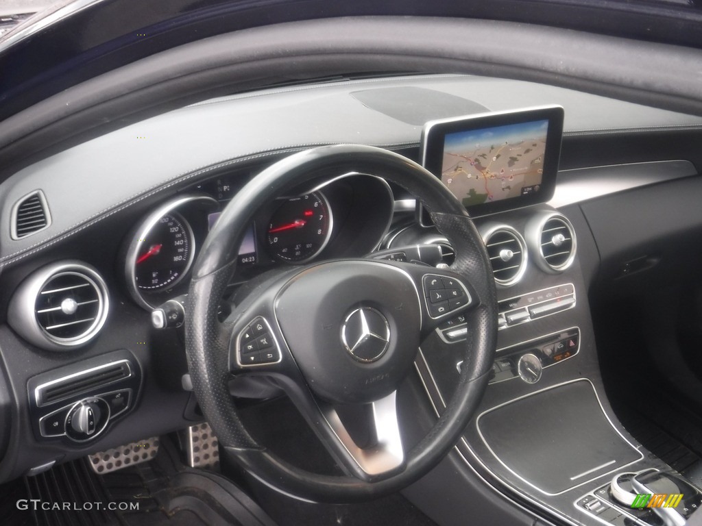 2016 C 300 4Matic Sedan - Lunar Blue Metallic / Black photo #11