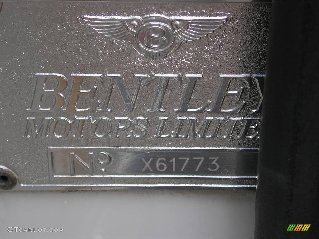 1999 Bentley Azure Standard Azure Model Info Tag Photo #14600269