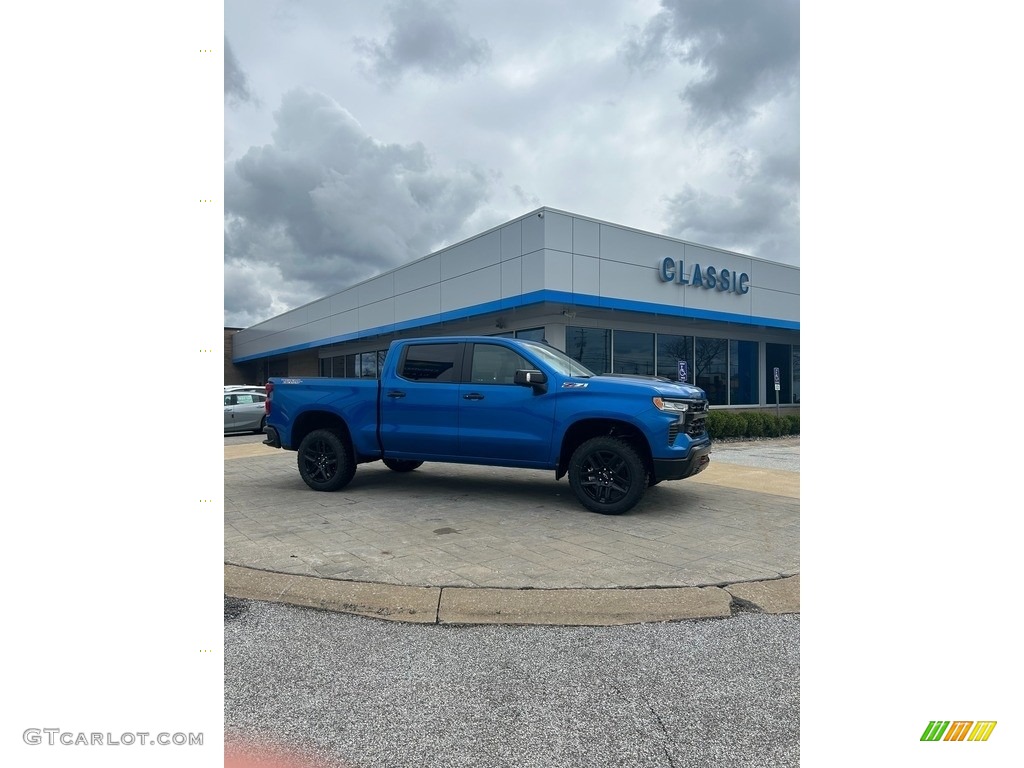 2023 Silverado 1500 LT Trail Boss Crew Cab 4x4 - Glacier Blue Metallic / Jet Black photo #2