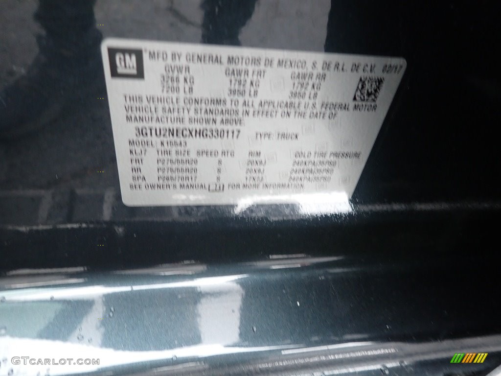 2017 Sierra 1500 SLT Crew Cab 4WD - Dark Slate Metallic / Jet Black photo #30