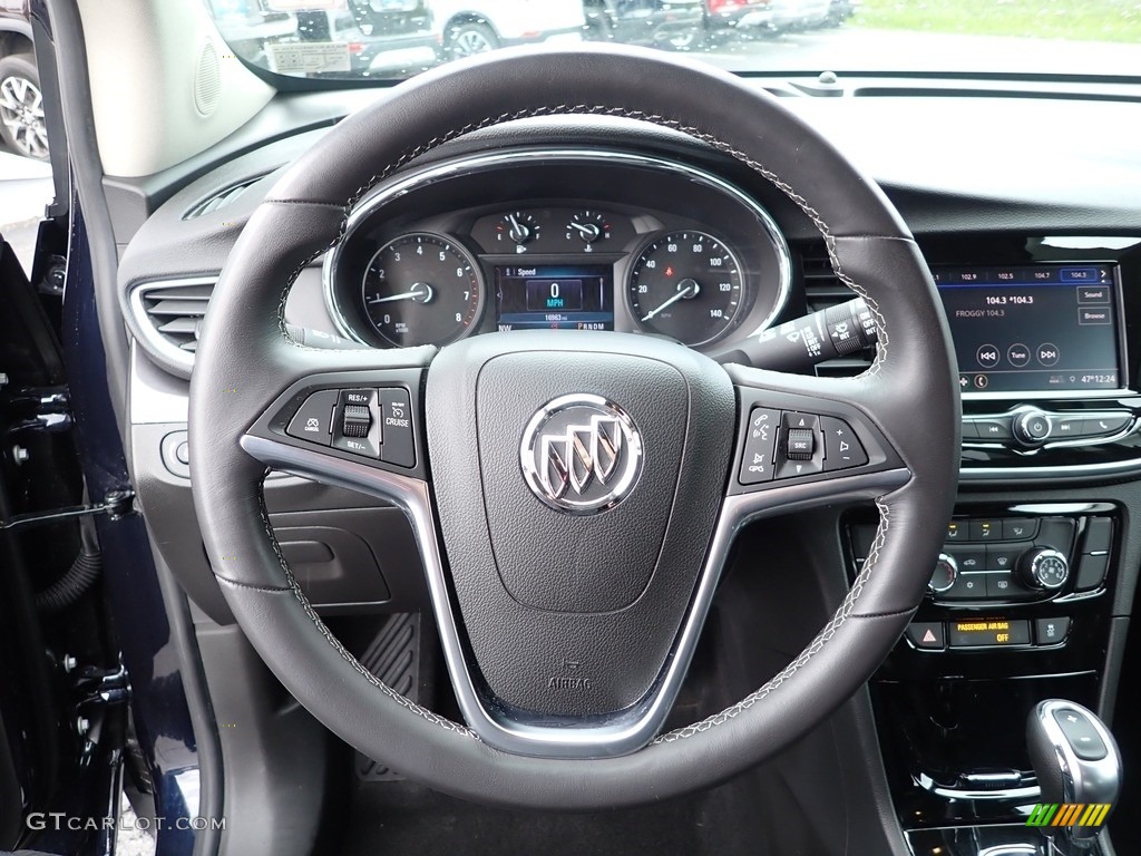 2021 Buick Encore Preferred AWD Ebony Steering Wheel Photo #146007145