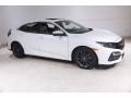 Platinum White Pearl 2020 Honda Civic EX Hatchback