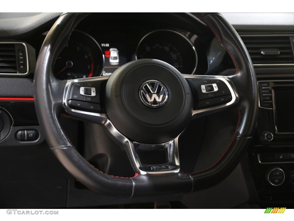 2017 Volkswagen Jetta GLI 2.0T Titan Black Steering Wheel Photo #146008450