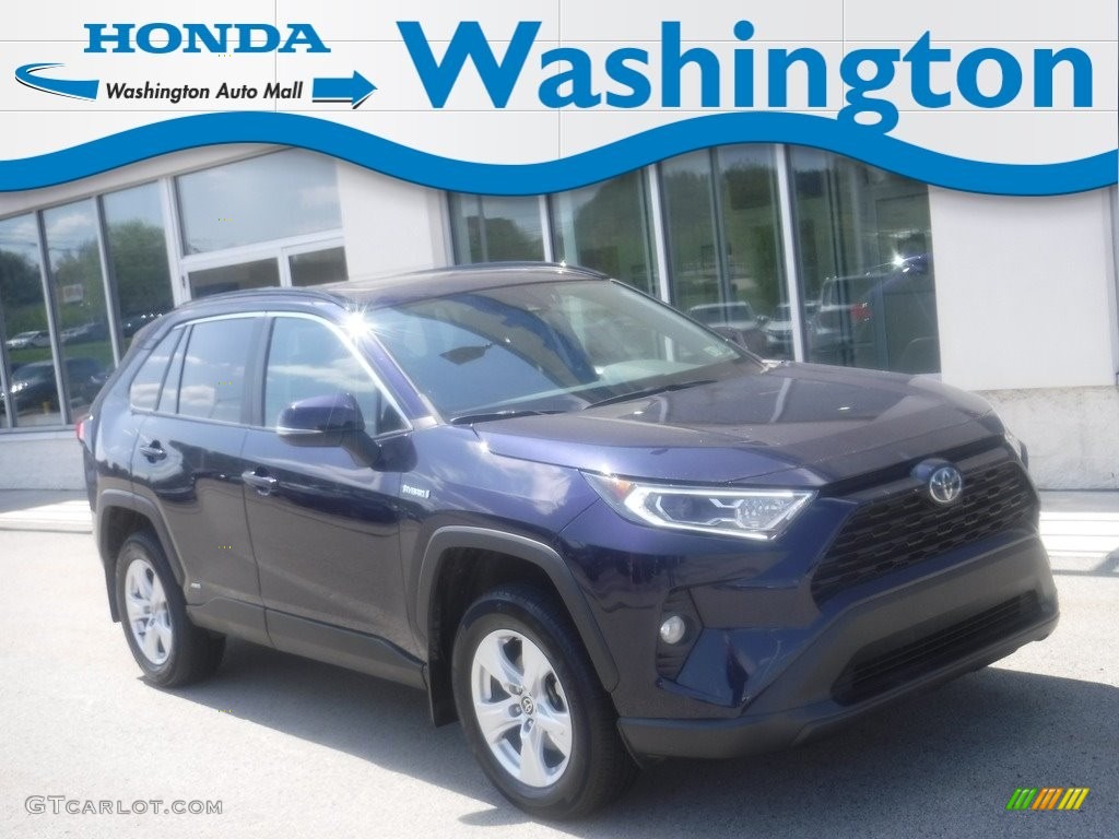2021 RAV4 XLE AWD Hybrid - Blueprint / Black photo #1