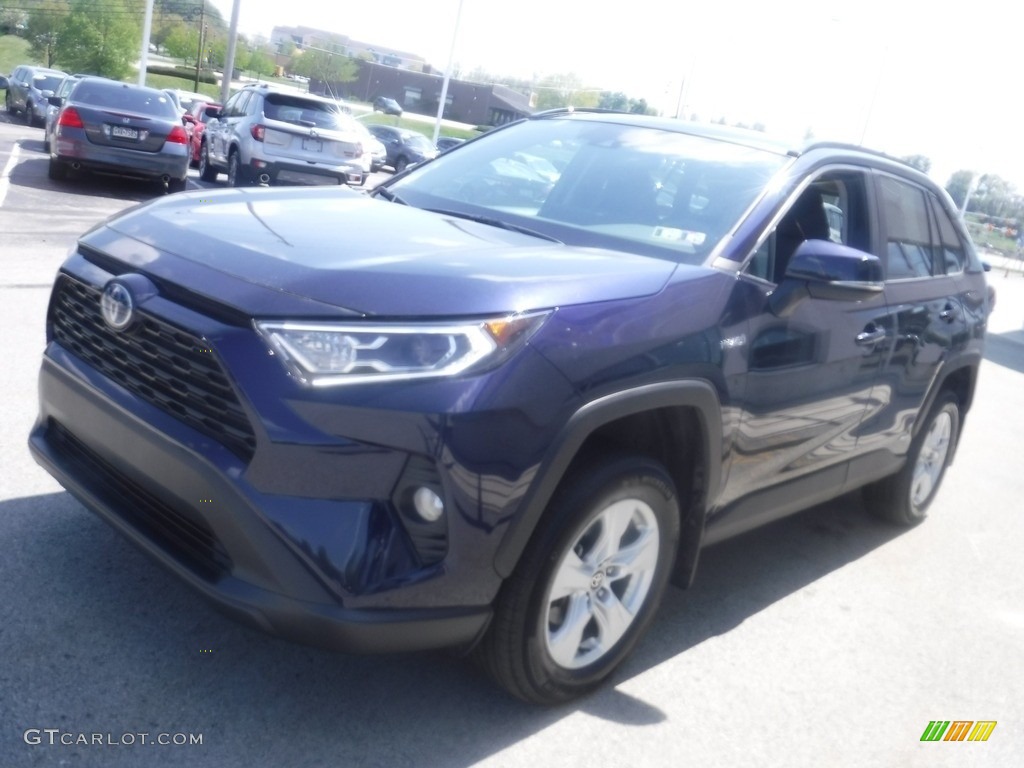 2021 RAV4 XLE AWD Hybrid - Blueprint / Black photo #7