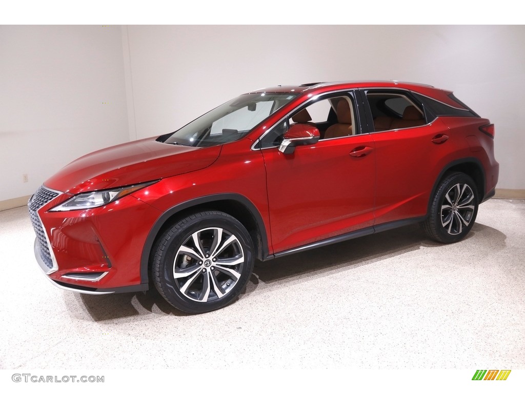 2021 RX 350 AWD - Matador Red Mica / Glazed Caramel photo #3