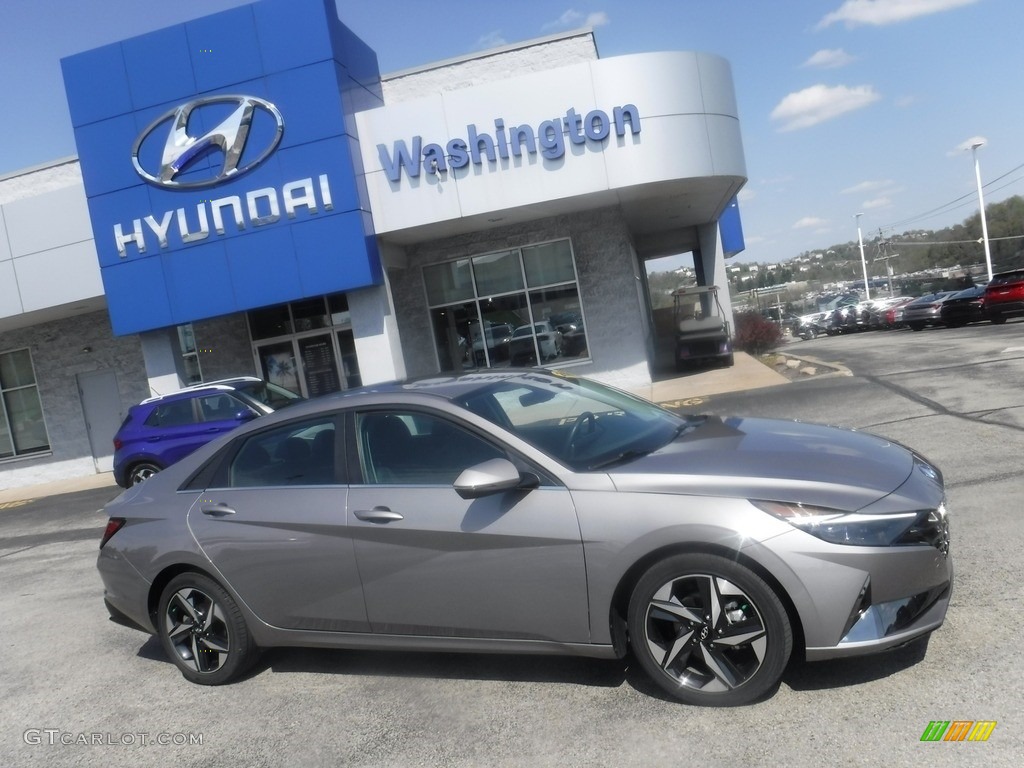 2021 Elantra Limited Hybrid - Electric Shadow / Black photo #2