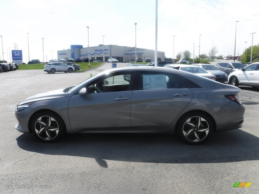 2021 Elantra Limited Hybrid - Electric Shadow / Black photo #7