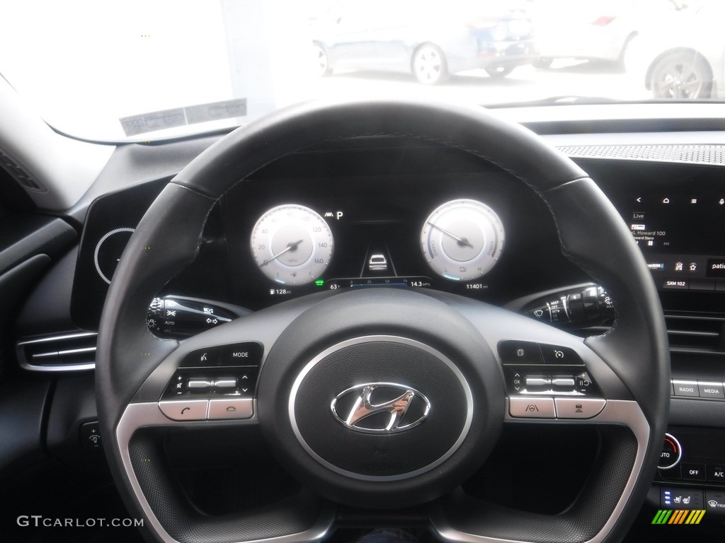 2021 Elantra Limited Hybrid - Electric Shadow / Black photo #26