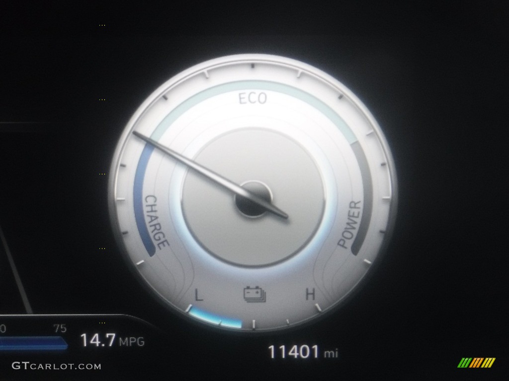 2021 Elantra Limited Hybrid - Electric Shadow / Black photo #38