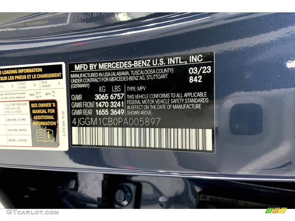 2023 EQE Color Code 842 for Twilight Blue Metallic Photo #146012896