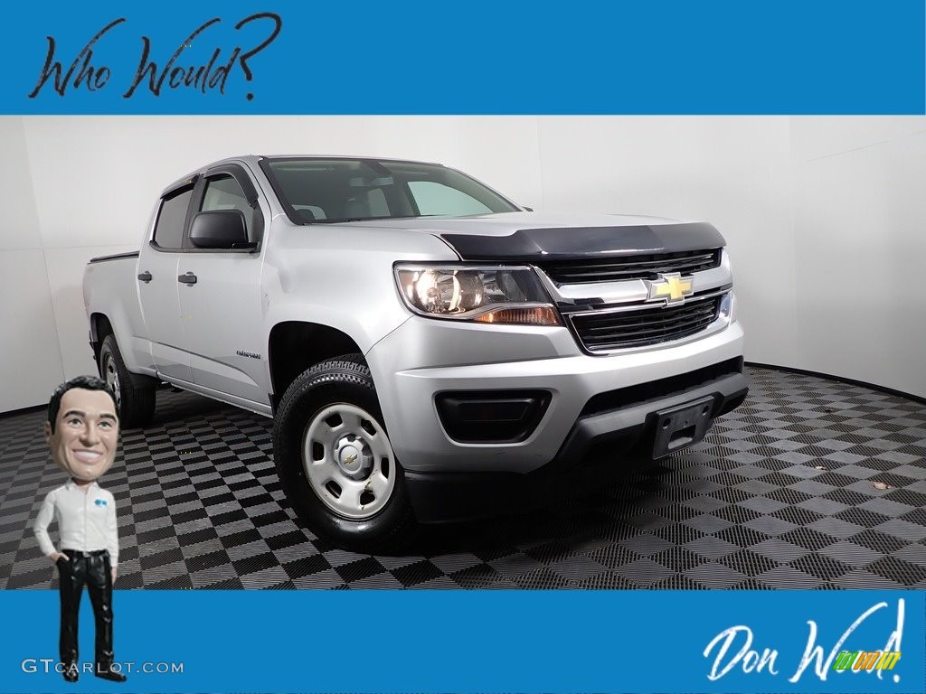 2018 Colorado WT Crew Cab 4x4 - Silver Ice Metallic / Jet Black/Dark Ash photo #1