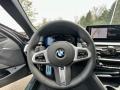 2023 BMW 5 Series Black Interior Steering Wheel Photo
