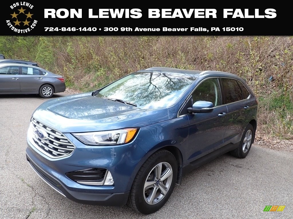 2019 Edge SEL AWD - Blue Metallic / Ebony photo #1