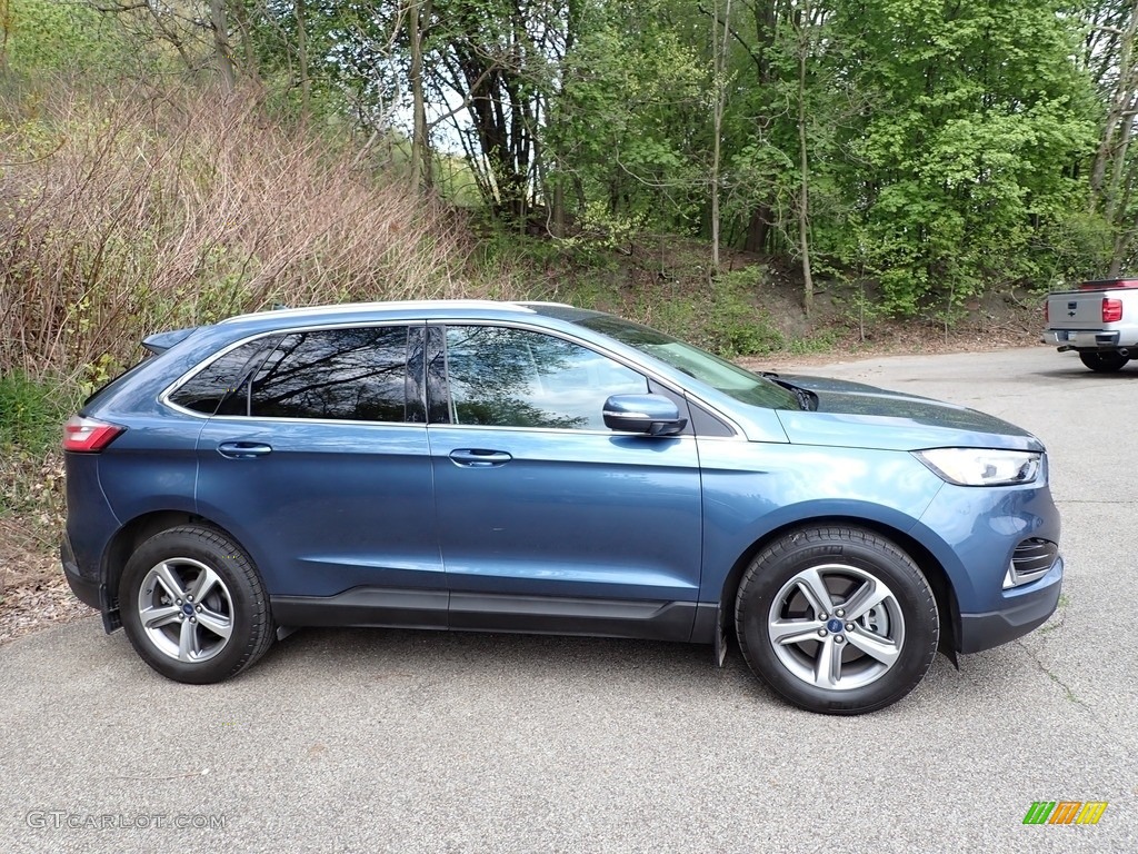 2019 Edge SEL AWD - Blue Metallic / Ebony photo #4