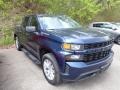 2021 Northsky Blue Metallic Chevrolet Silverado 1500 Custom Crew Cab 4x4  photo #3