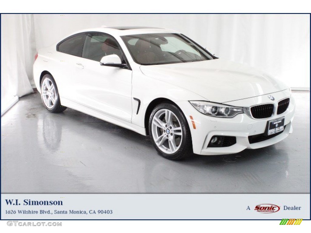 2016 4 Series 428i xDrive Coupe - Alpine White / Coral Red photo #1