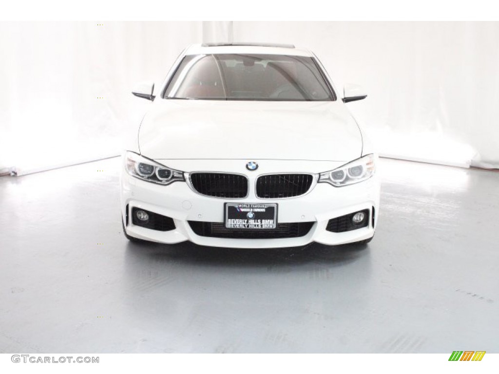 2016 4 Series 428i xDrive Coupe - Alpine White / Coral Red photo #2