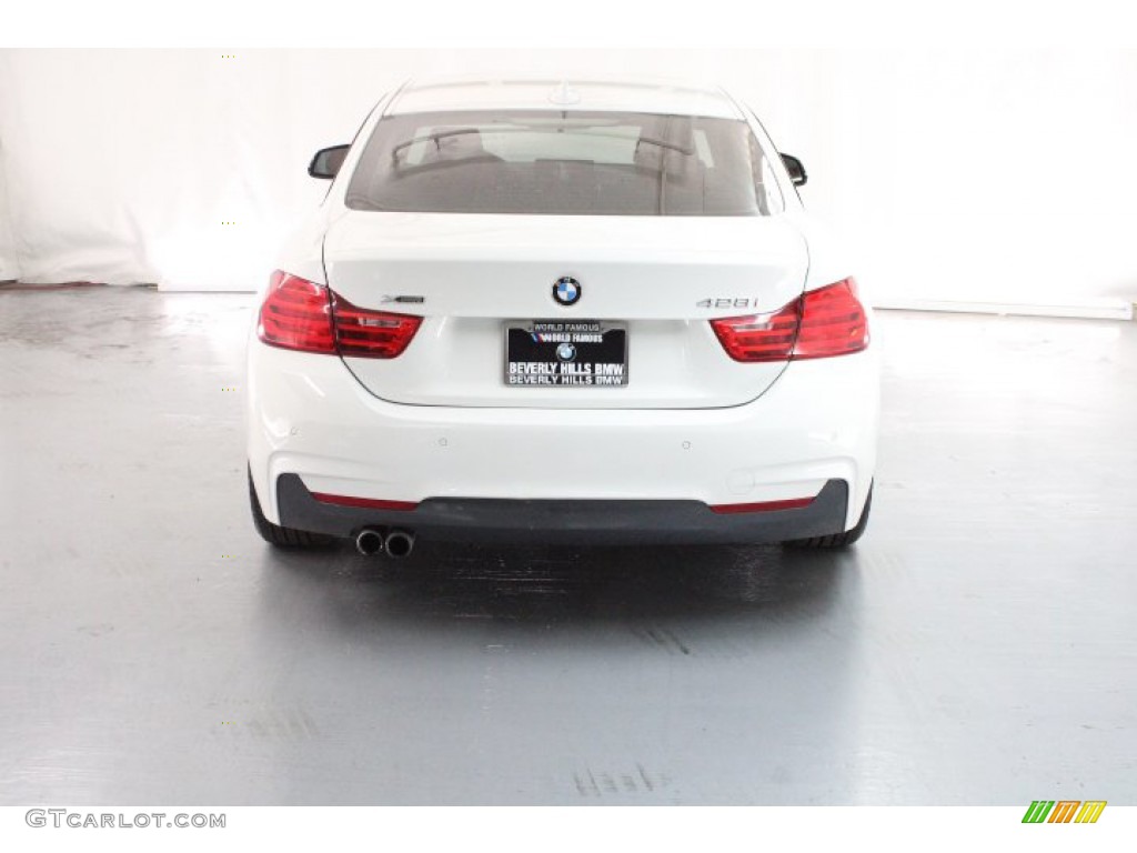 2016 4 Series 428i xDrive Coupe - Alpine White / Coral Red photo #4