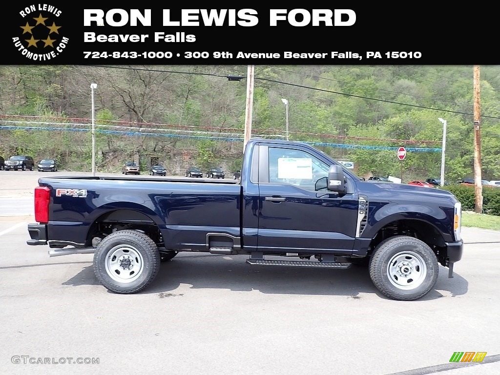 2023 F350 Super Duty XL Regular Cab 4x4 - Antimatter Blue Metallic / Medium Dark Slate photo #1