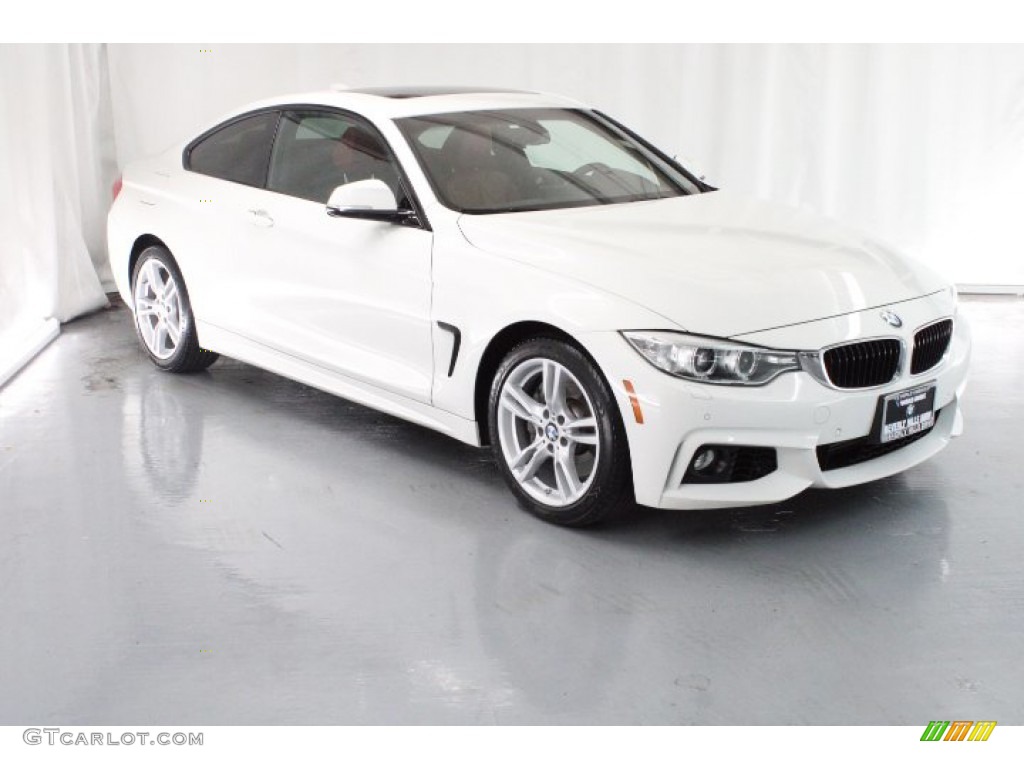 2016 4 Series 428i xDrive Coupe - Alpine White / Coral Red photo #37