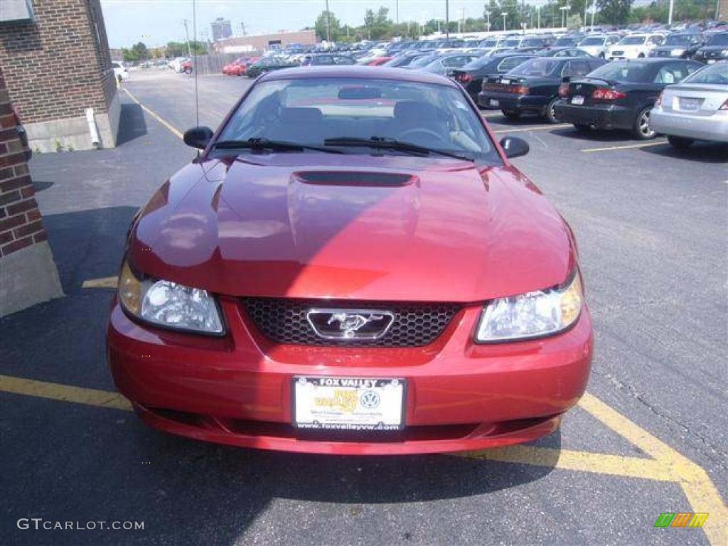 2000 Mustang V6 Coupe - Laser Red Metallic / Medium Parchment photo #14