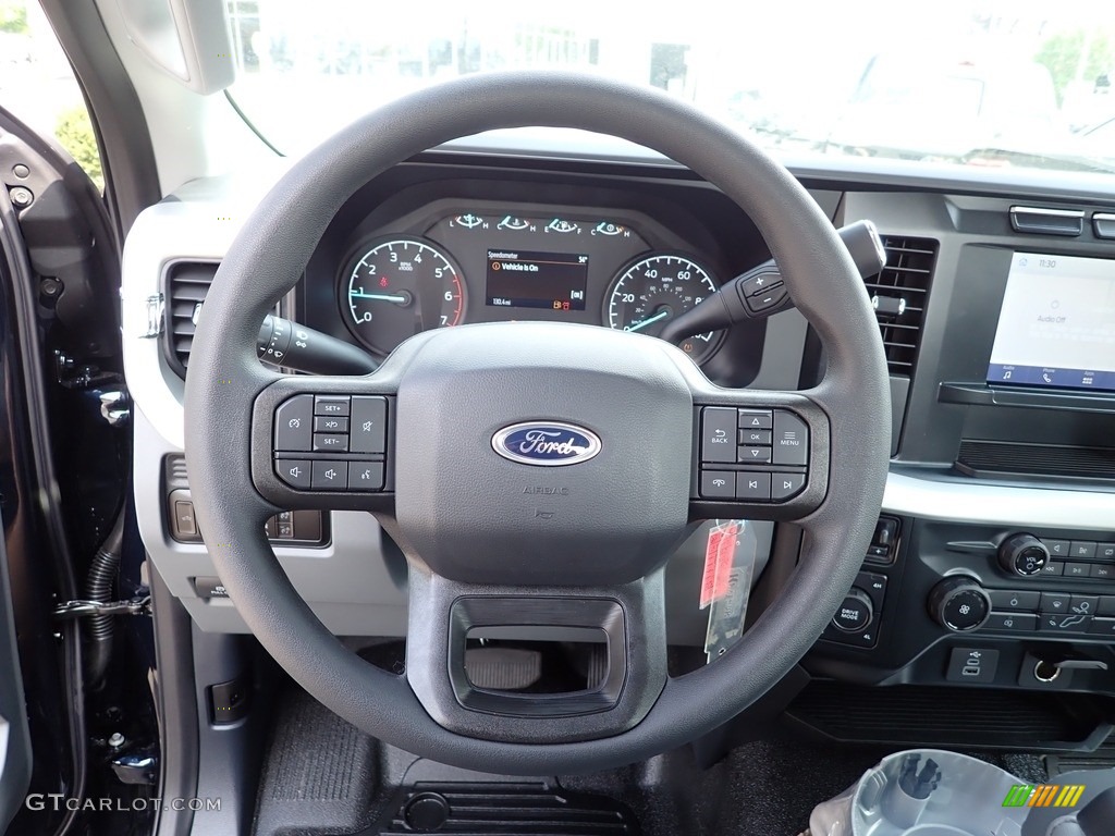 2023 Ford F350 Super Duty XL Regular Cab 4x4 Medium Dark Slate Steering Wheel Photo #146016768