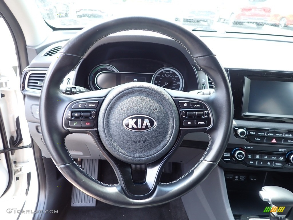 2017 Kia Niro EX Hybrid Charcoal Steering Wheel Photo #146017127