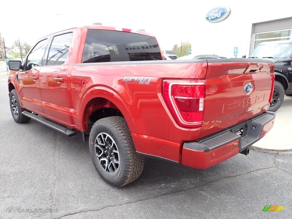 2023 F150 XLT SuperCrew 4x4 - Hot Pepper Red Metallic / Black photo #3