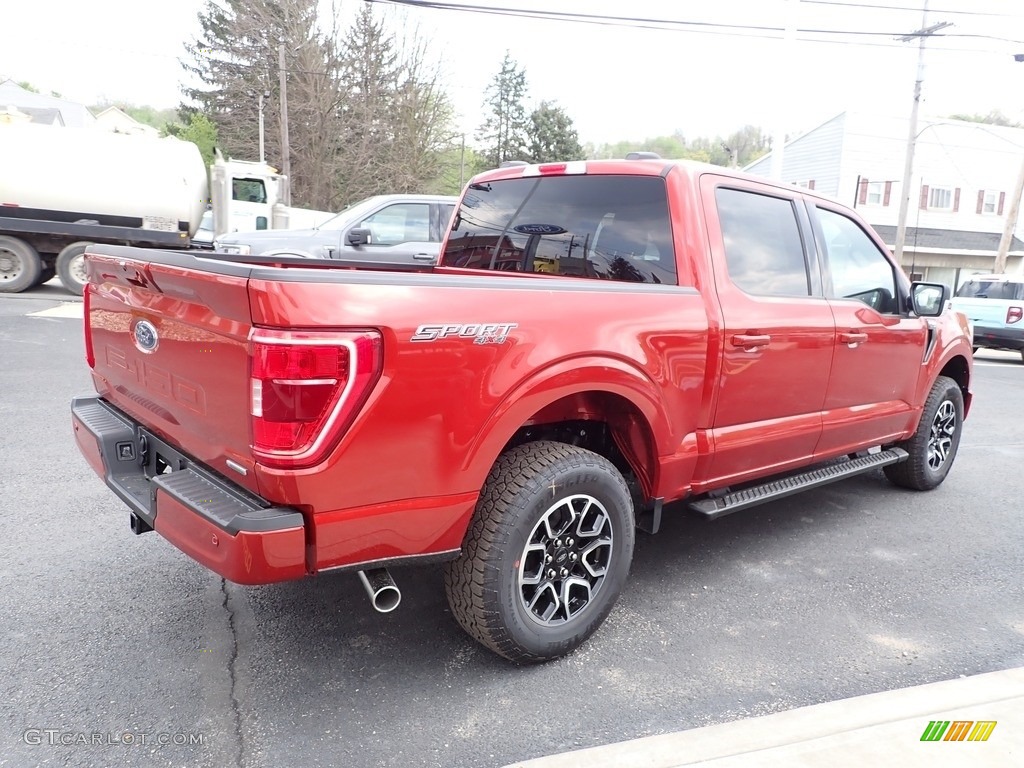 2023 F150 XLT SuperCrew 4x4 - Hot Pepper Red Metallic / Black photo #5