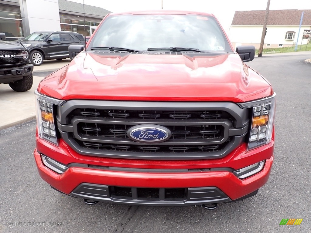 2023 F150 XLT SuperCrew 4x4 - Hot Pepper Red Metallic / Black photo #8