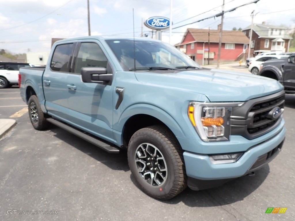Area 51 Blue 2023 Ford F150 XLT SuperCrew 4x4 Exterior Photo #146017614