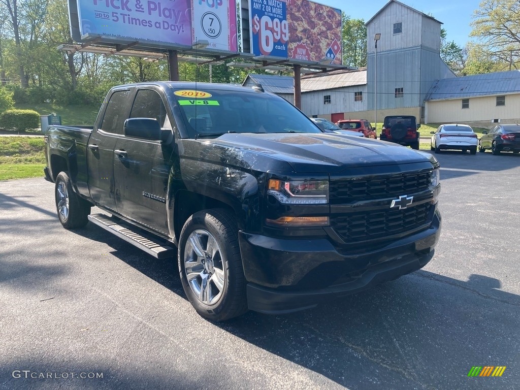 2019 Silverado LD Custom Double Cab 4x4 - Black / Dark Ash/Jet Black photo #7