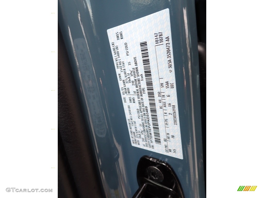 2023 F150 Color Code KU for Area 51 Blue Photo #146017815