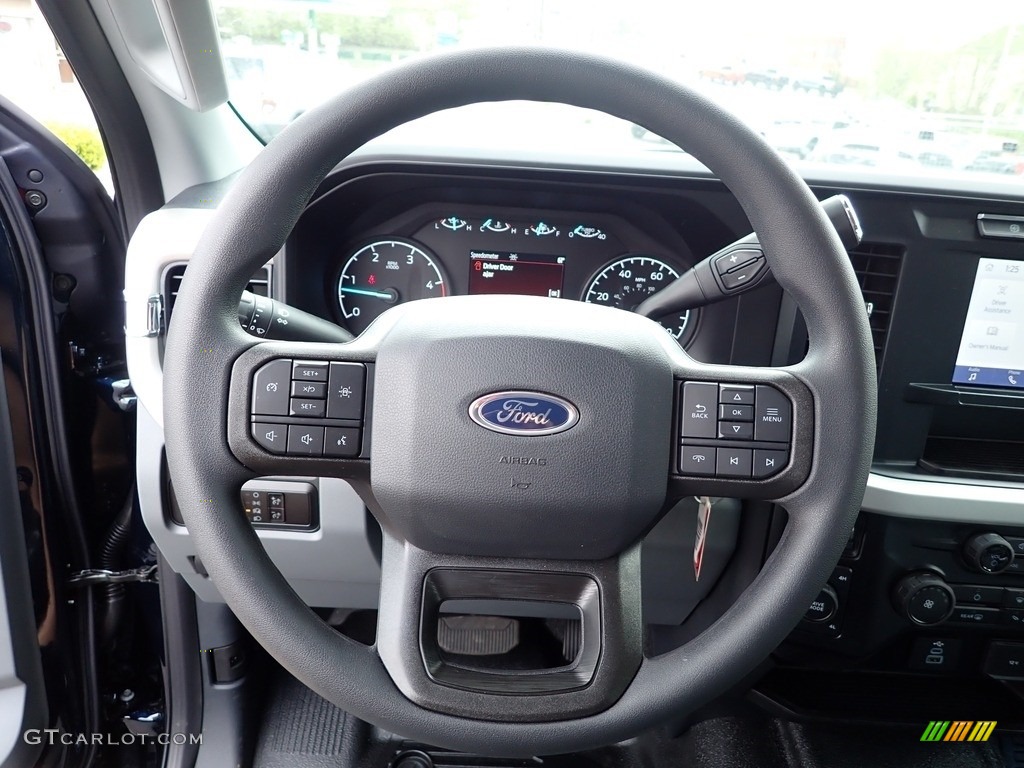 2023 Ford F350 Super Duty XLT Crew Cab 4x4 Chassis Medium Dark Slate Steering Wheel Photo #146018022