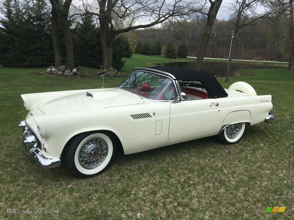 Colonial White 1956 Ford Thunderbird Roadster Exterior Photo #146018325