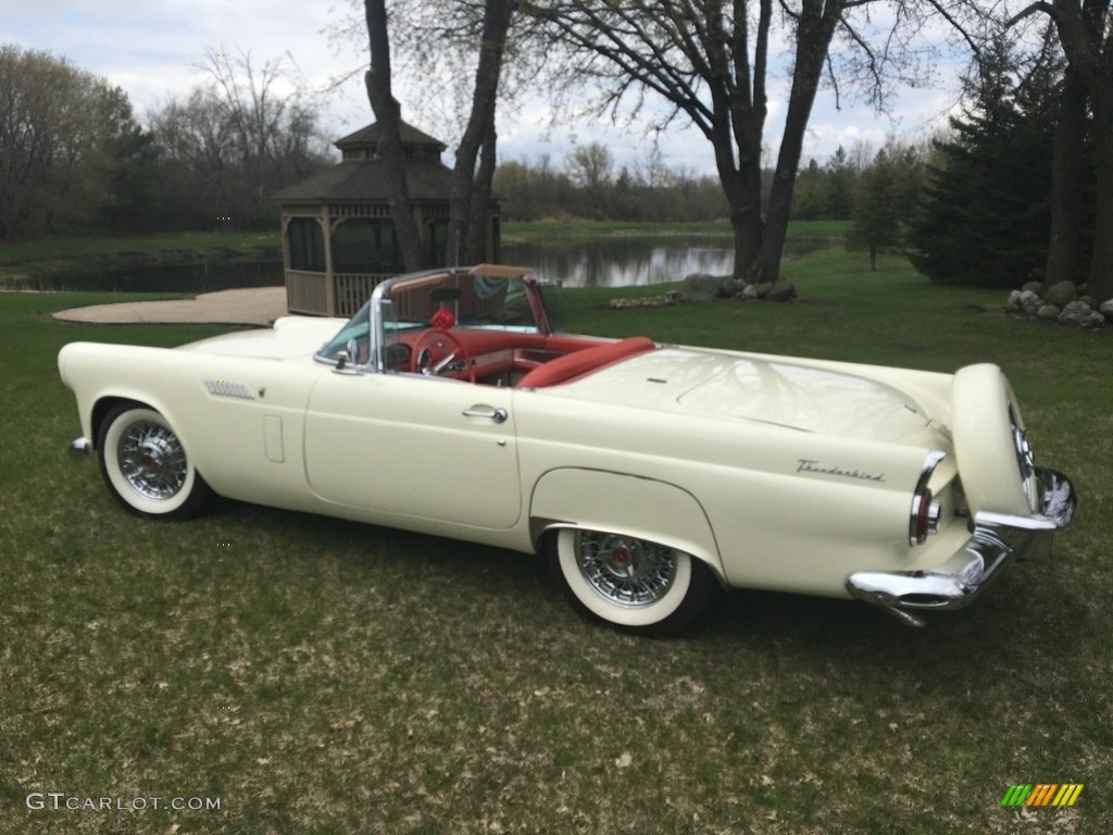 Colonial White 1956 Ford Thunderbird Roadster Exterior Photo #146018346